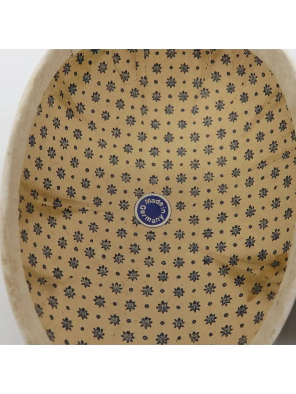 Antique German Easter Bunny Paper Mache Egg Candy Container 3.5in Germany Rabbit